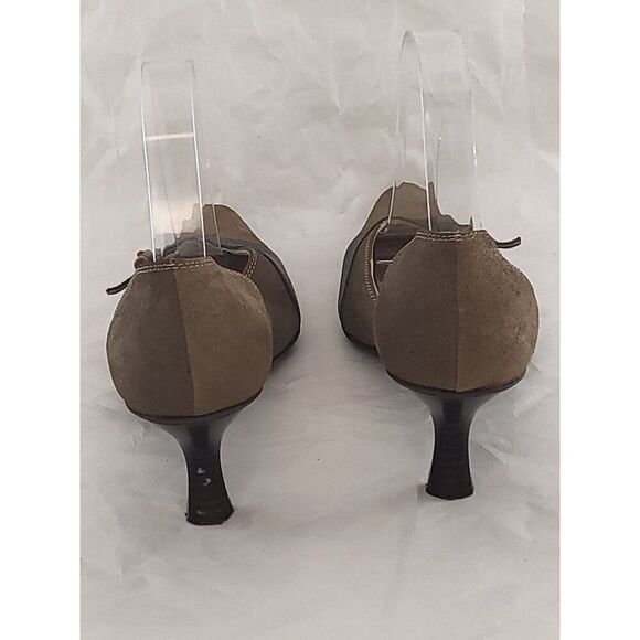 Dirndl + Bua Attersee Suede‎ Leather Sz 38 1/2 EU 6.5 US Kitten Heels Women - Picture 4 of 6